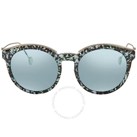 Dior Blossom Azure Green Mirror Geometric Ladies Sunglasses 